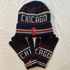 Robin Ruth Chicago Hat & Gloves Set- Illinois/ Cubs/ Bears/ White Sox/ Bulls